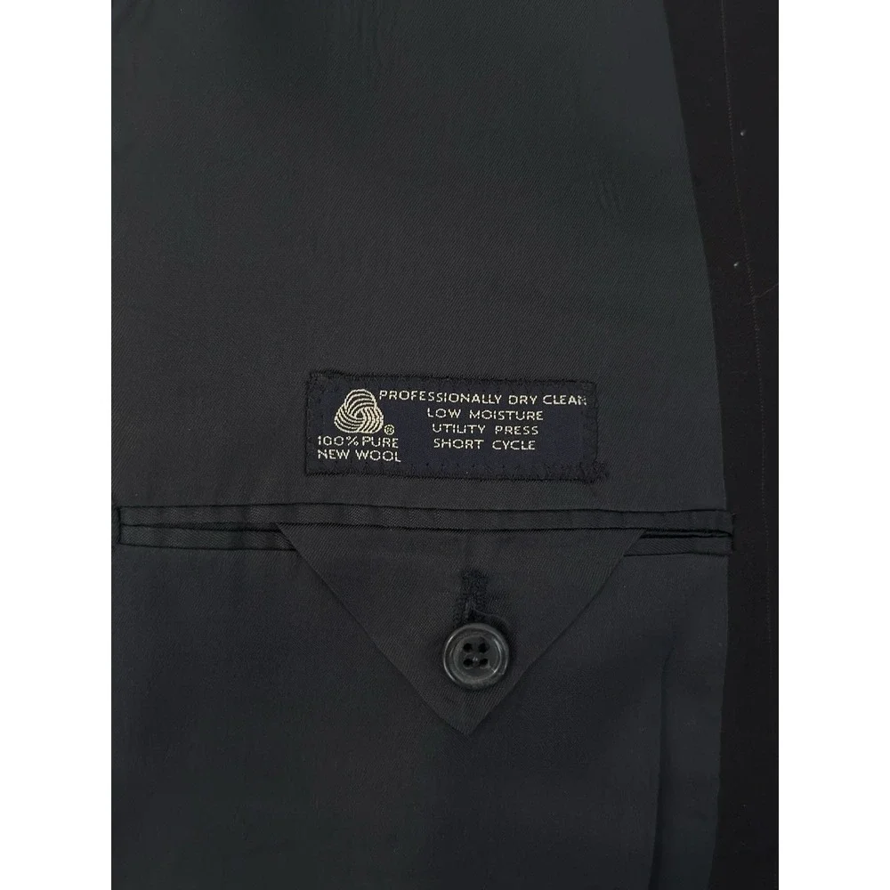 Jos A Bank Mens Size 42R Navy Blue‎ Pinstripe Suit Jacket 100% Wool Made In USA